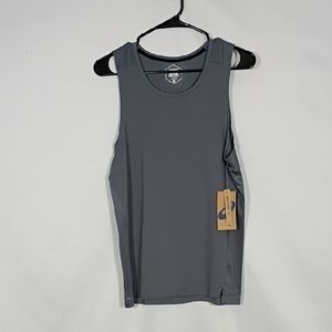 NWT Asics Metropolis Mixed Media Gray Tank Mens Size Small Reflective Workout